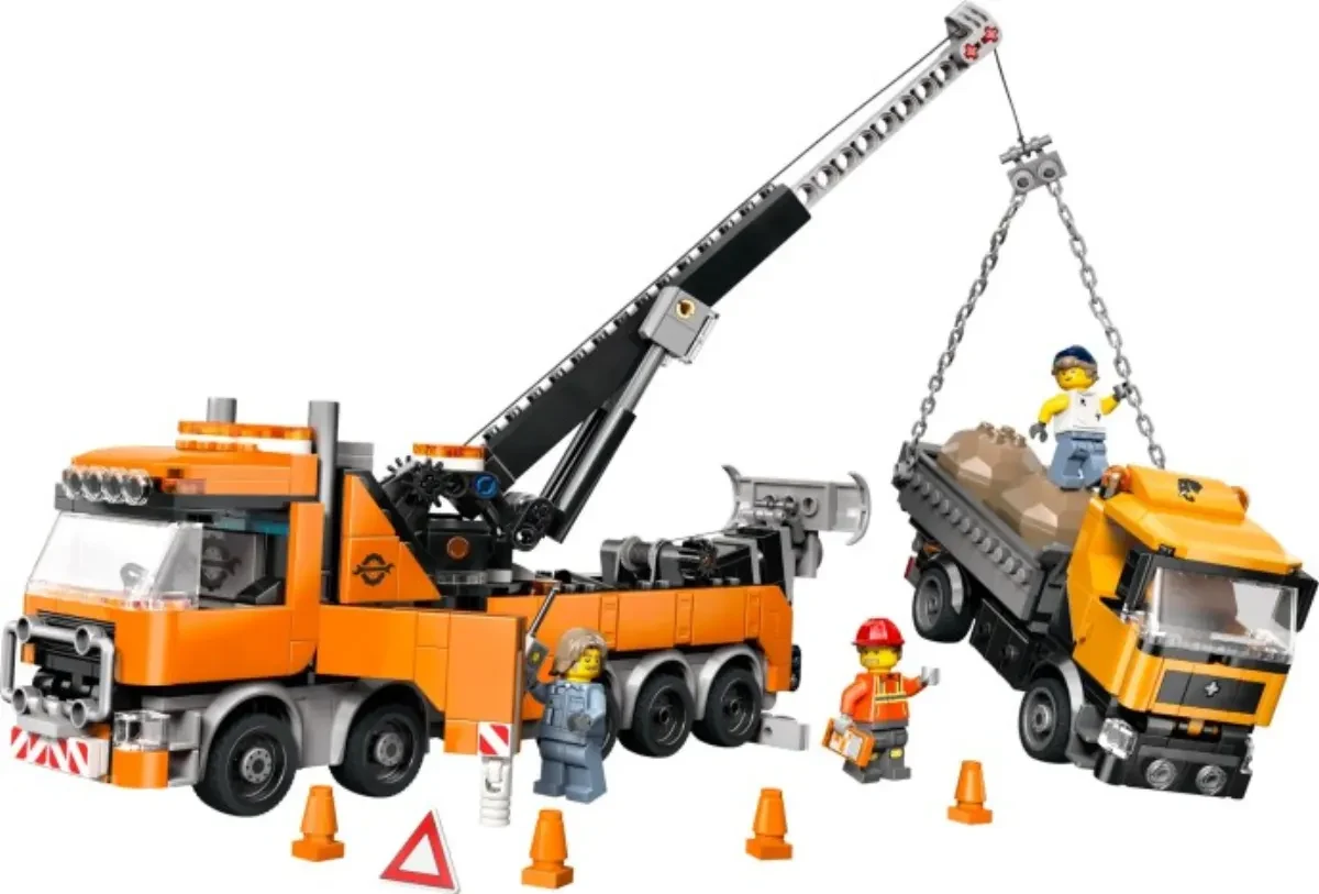Heavy-Duty Recovery Tow Truck with Crane, set 60467